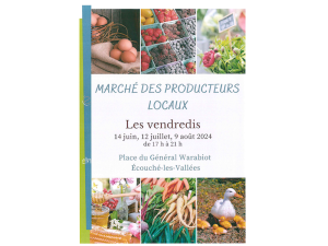 affiche marché de producteurs locaux