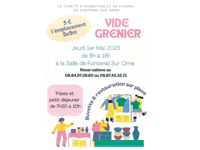 Vide grenier-Fontenai sur Orne